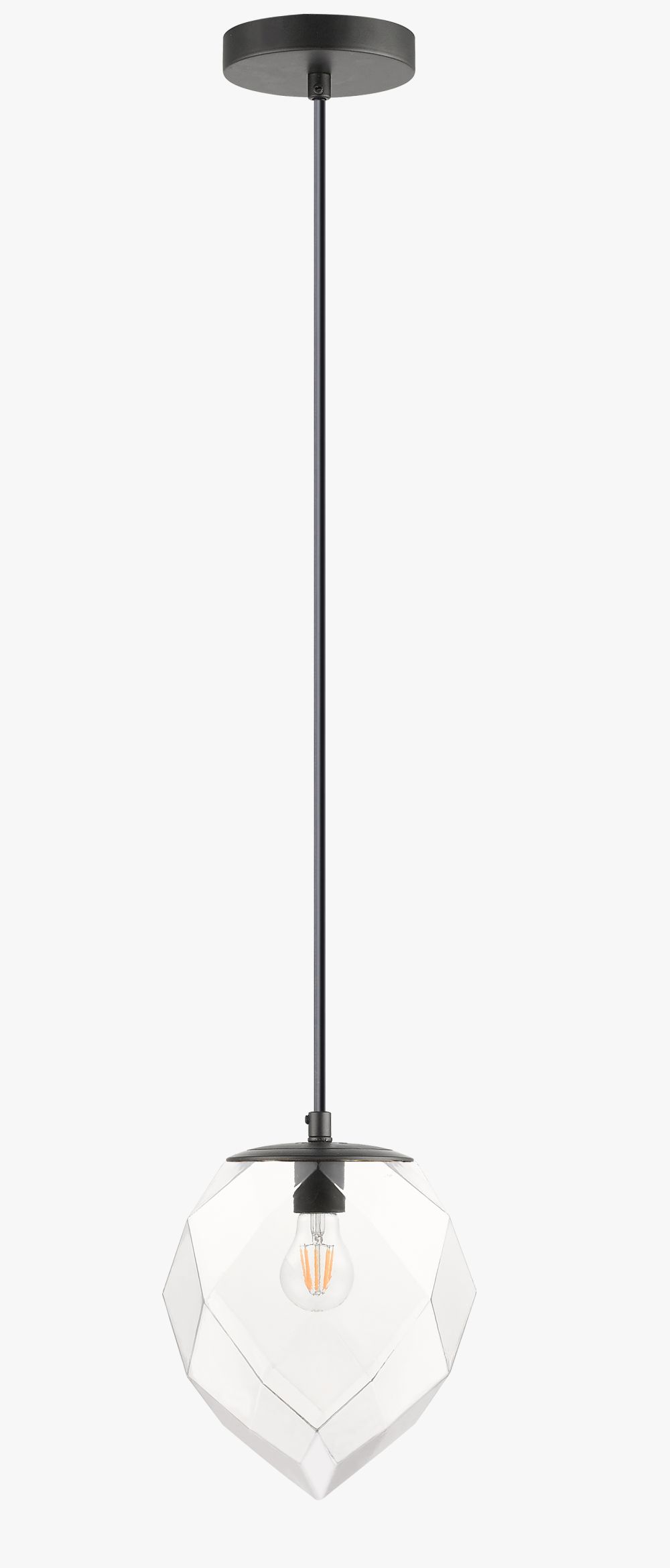 ZOE 1LT CLEAR GLASS/BLACK