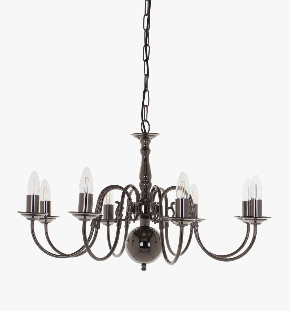 FLEMISH CHANDELIER - GUNMETAL