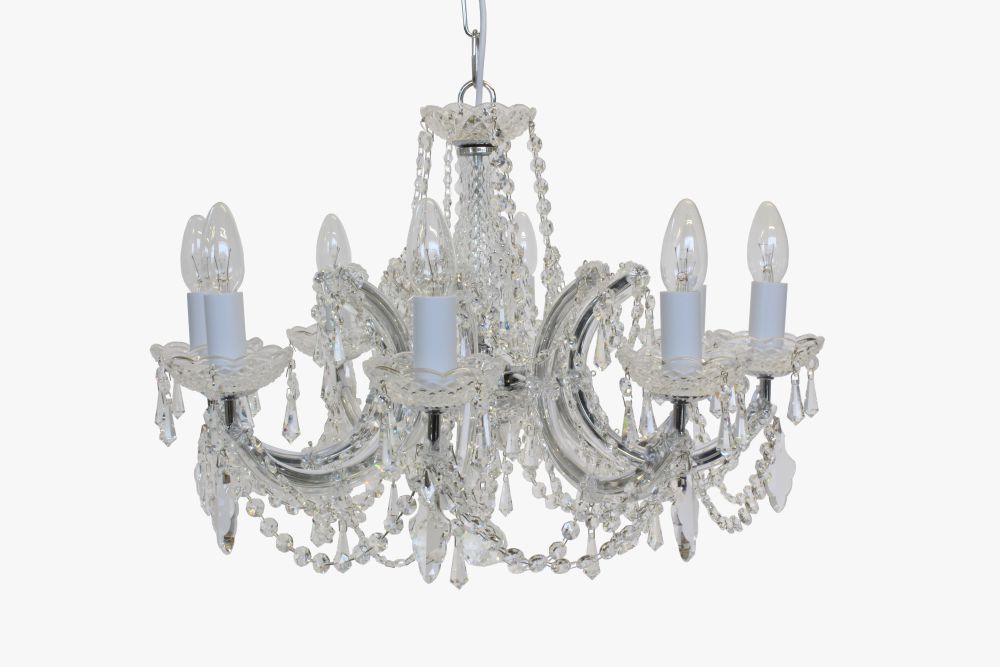 MARIE THERESA GLASS ARM CHROME