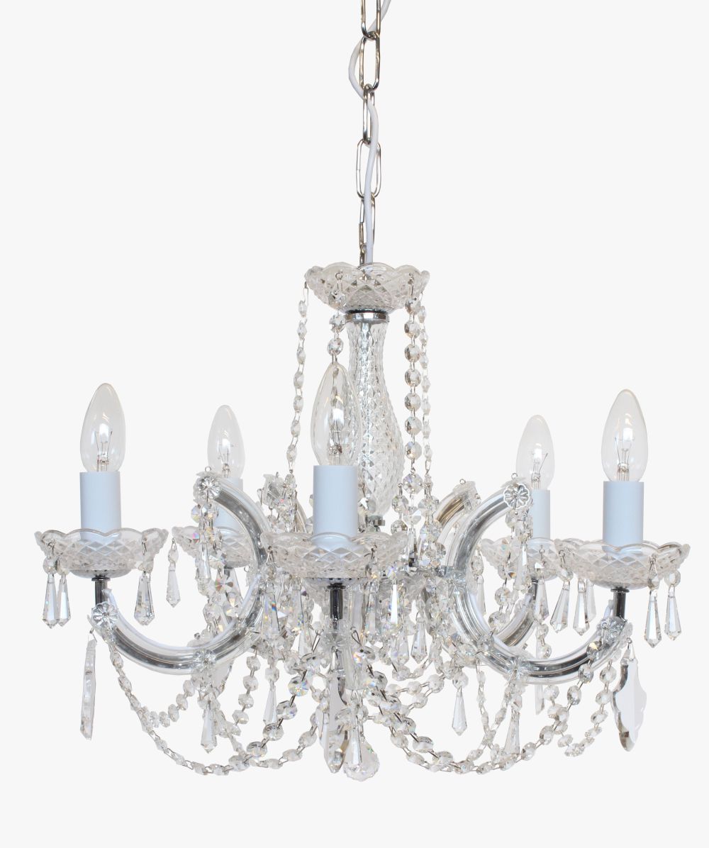 MARIE THERESA GLASS ARM CHROME