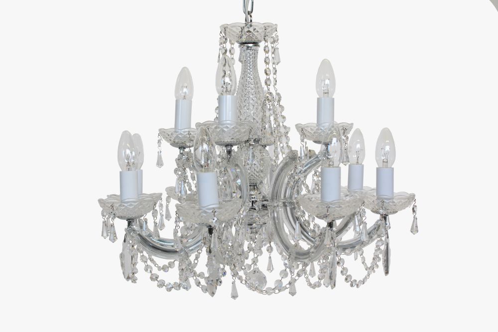 MARIE THERESA GLASS ARM CHROME