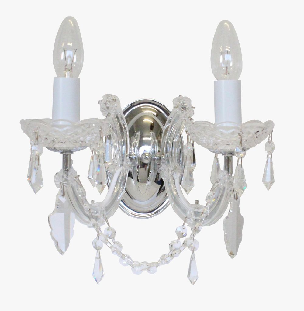 MARIE THERESA GLASS ARM CHROME