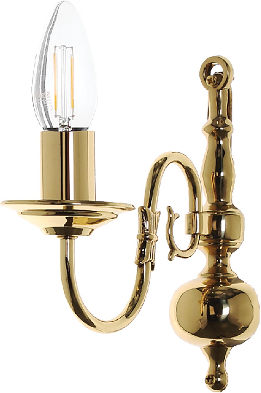 FLEMISH WALL LT-POLISHED BRASS