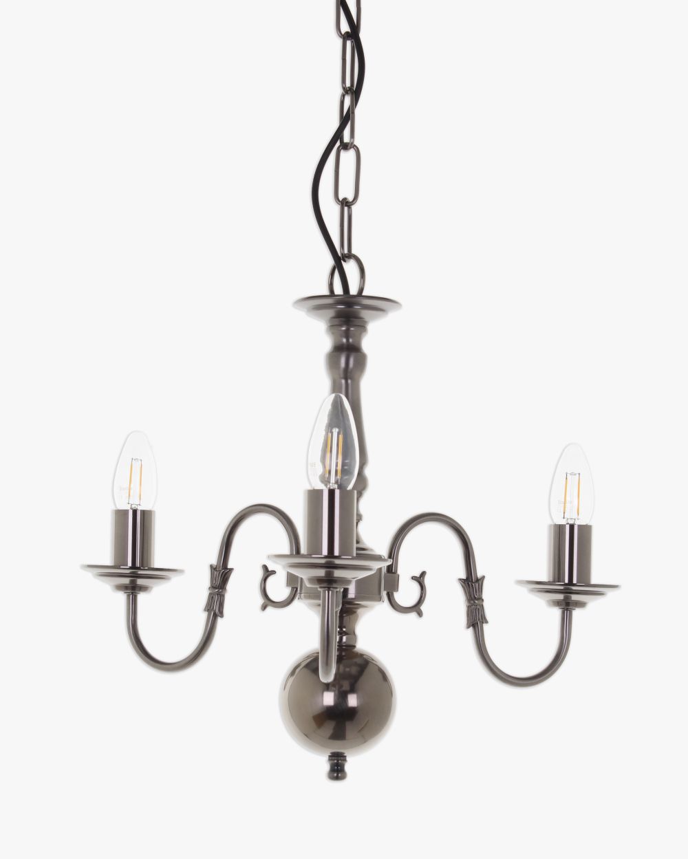 FLEMISH CHANDELIER - PEWTER