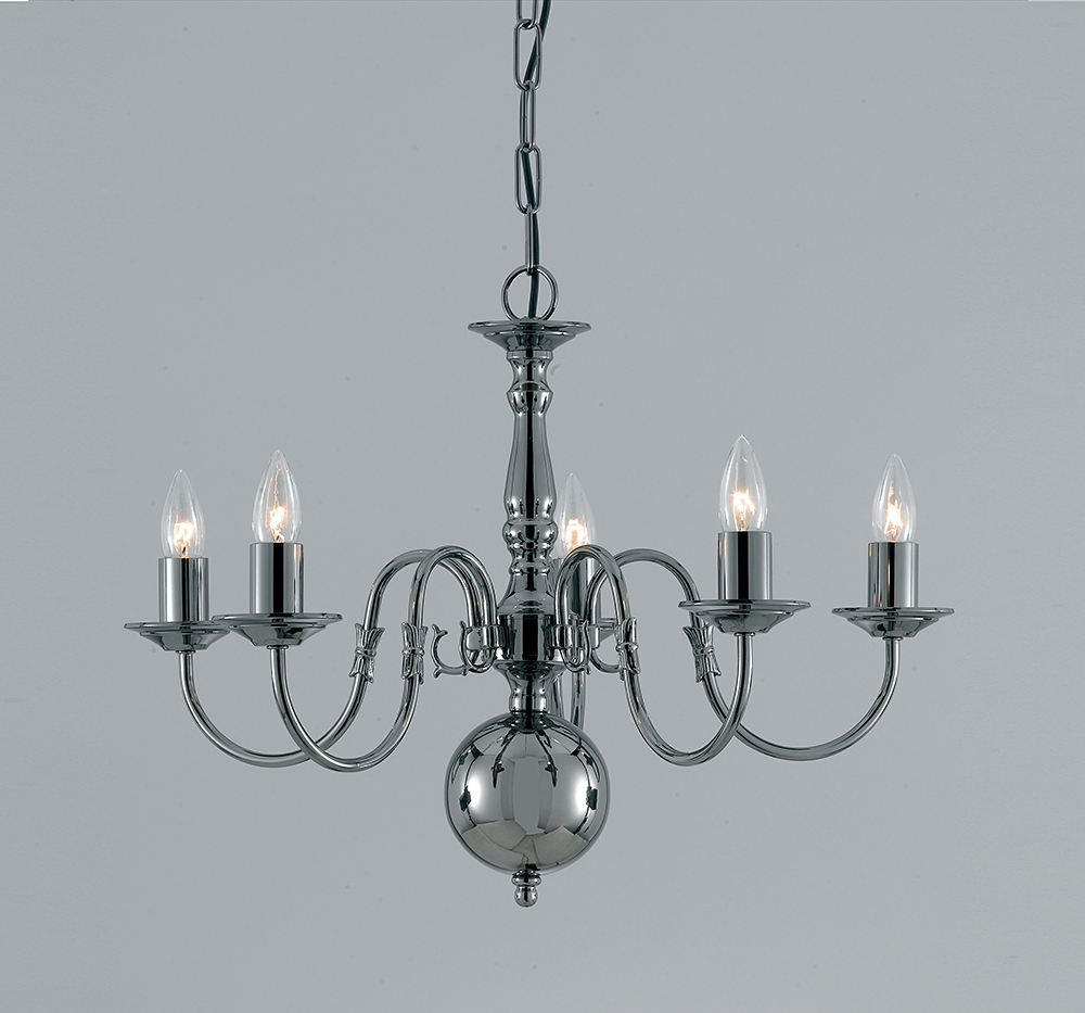 FLEMISH CHANDELIER - GUNMETAL
