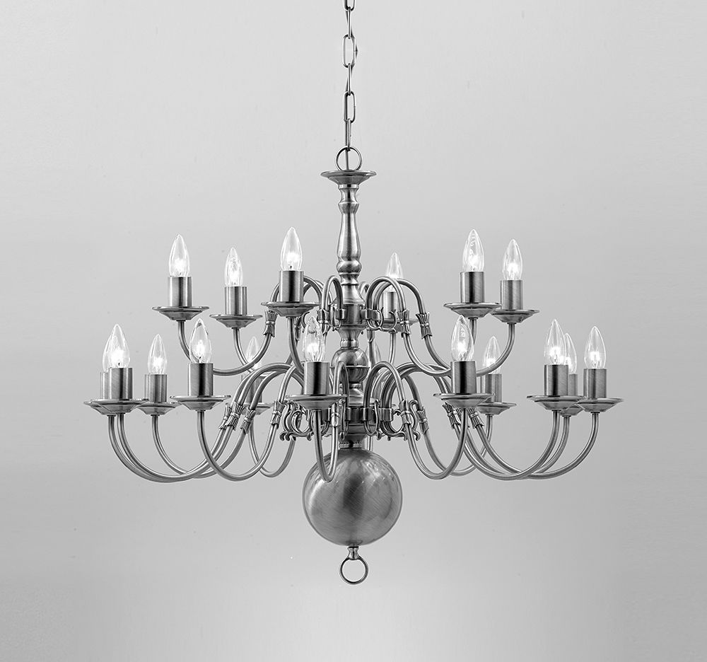 FLEMISH CHANDELIER - PEWTER