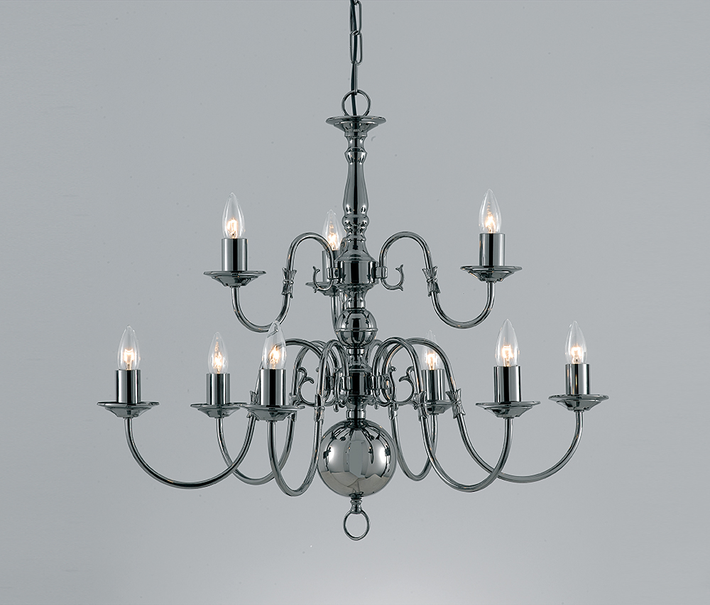 FLEMISH CHANDELIER - GUNMETAL