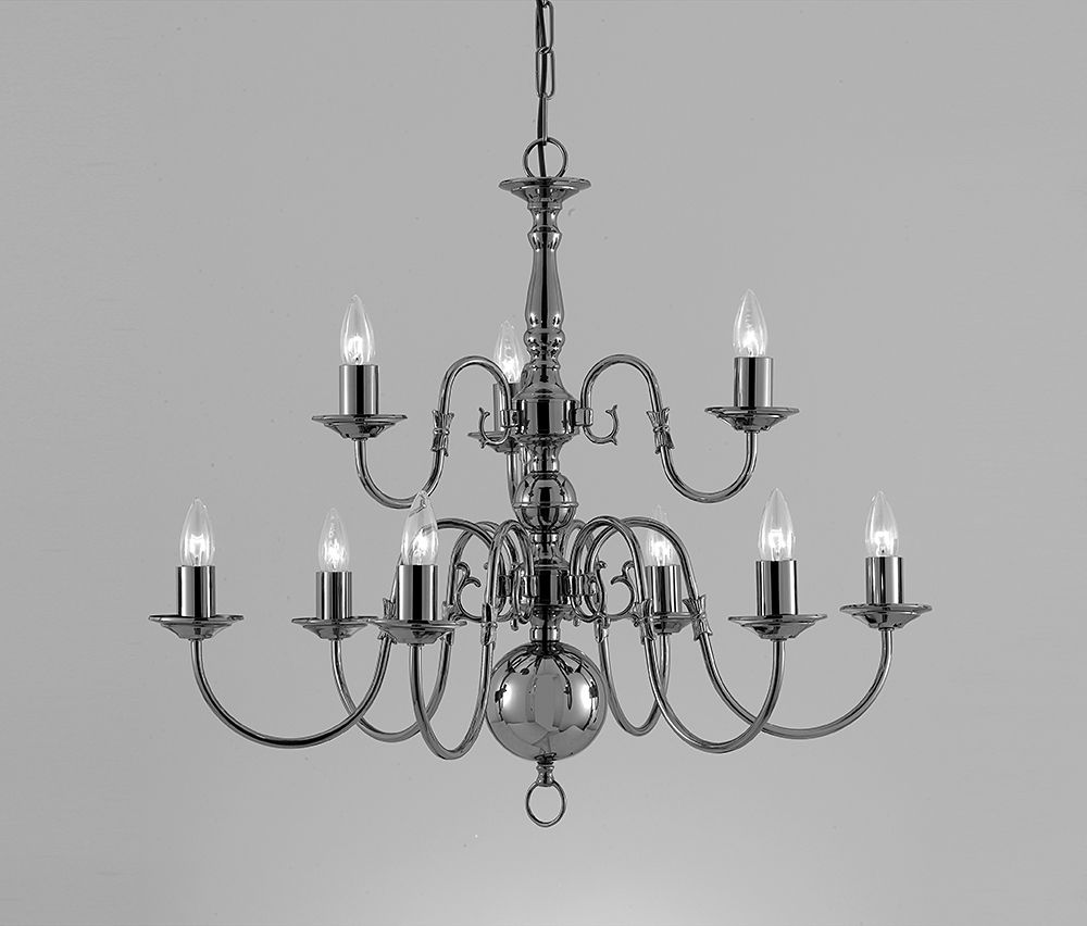FLEMISH CHAND. POLISHED BRASS