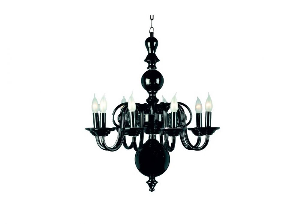 SALAS GLASS CHANDELIER BLACK