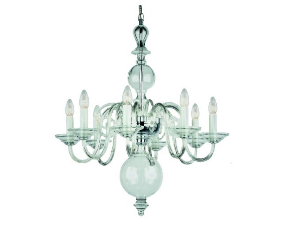 SALAS GLASS CHANDELIER CLEAR