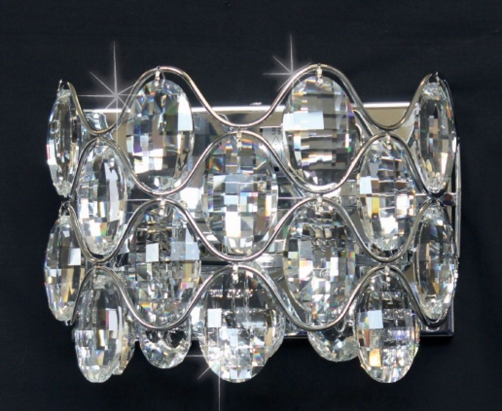RAINA 2LT 40W CRYS.WALL CHROME