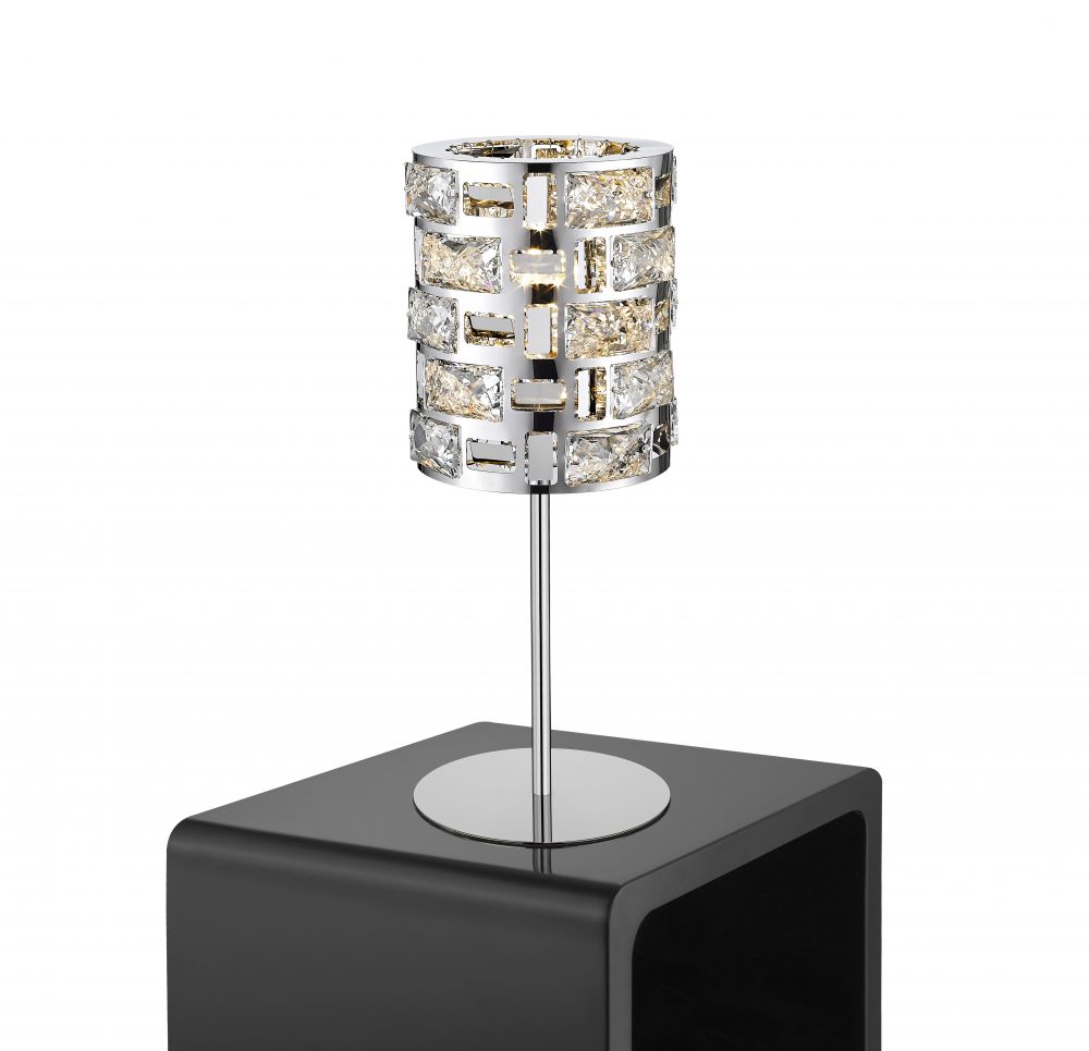 LOLA CRYSTAL TABLE CHROME 