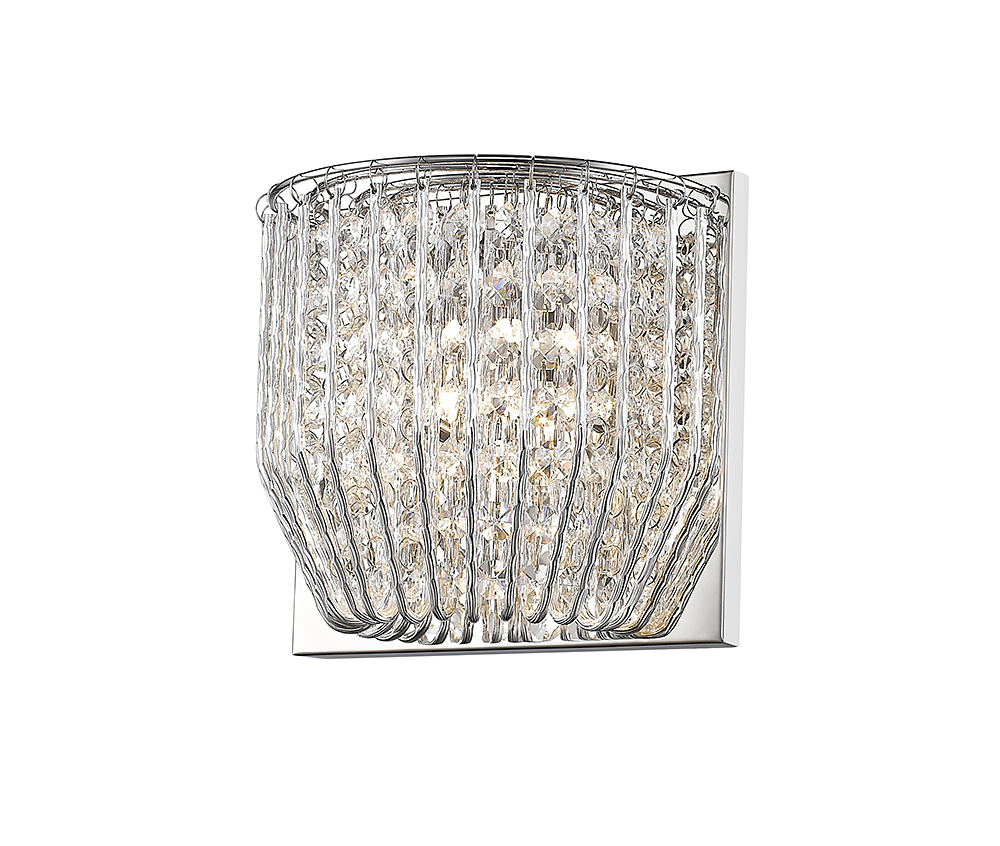 CARLO 1LT CRYSTAL WALL CHROME
