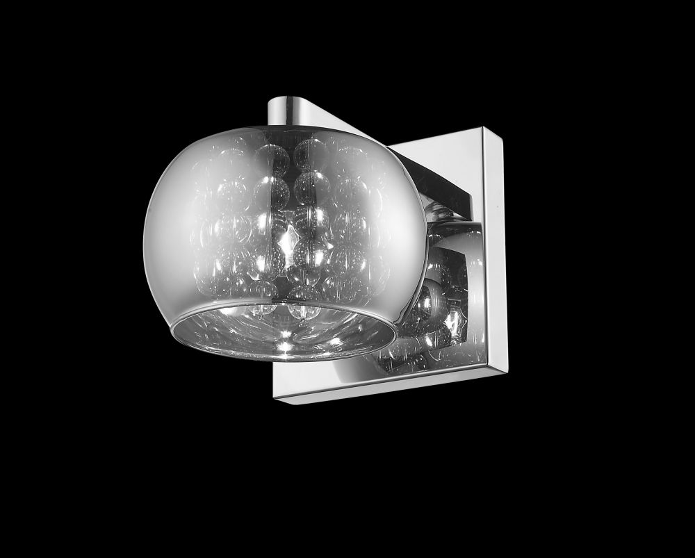 DENI GLASS W/BEADS WALL CHROME