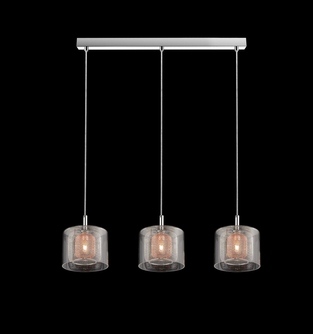 LAURE LINEAR GLASS COPPER MESH