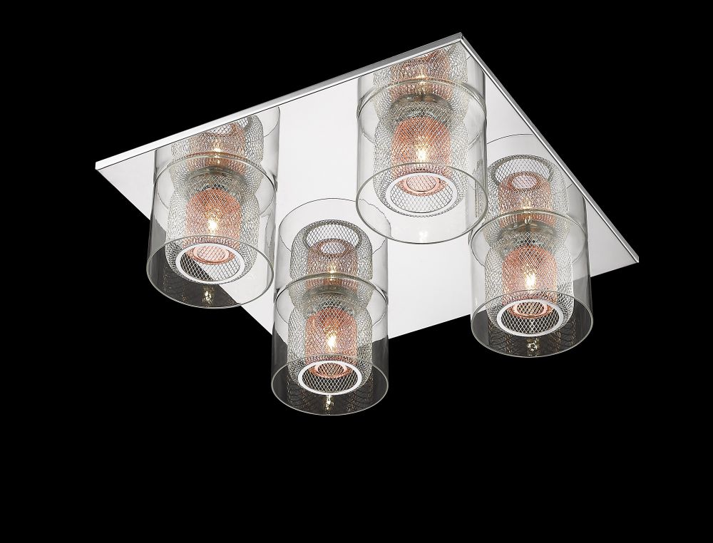LAURE GLASS COPPER MESH FLUSH