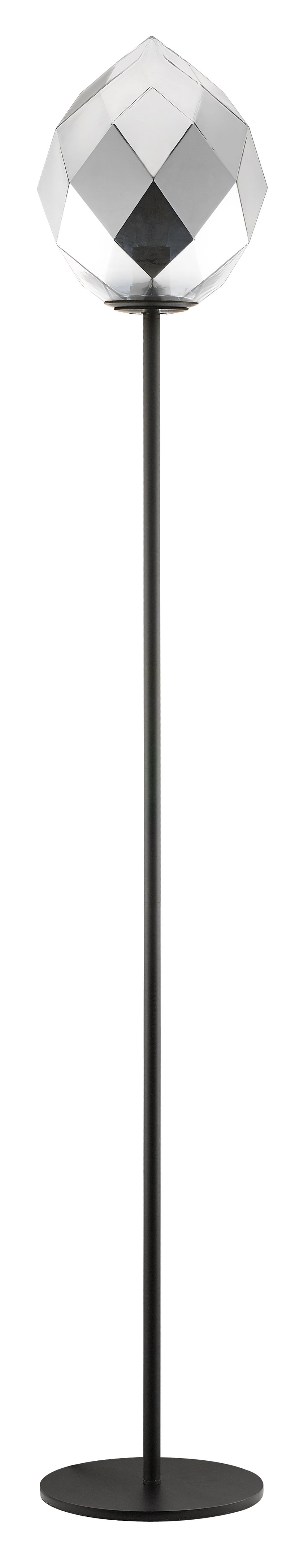 ZOE 1LT FLOOR CHROME GLASS/BLK