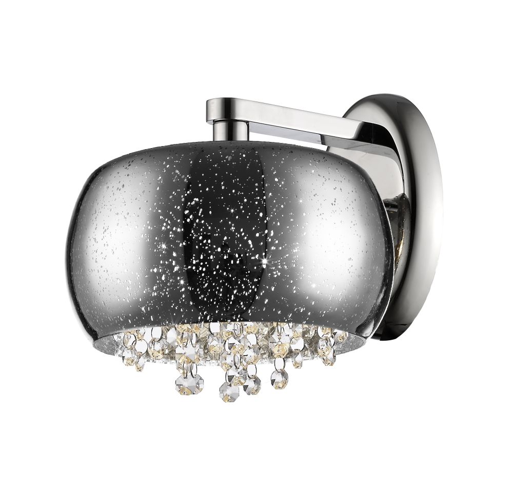 LUNA 1LT CRYSTAL WALL CHROME