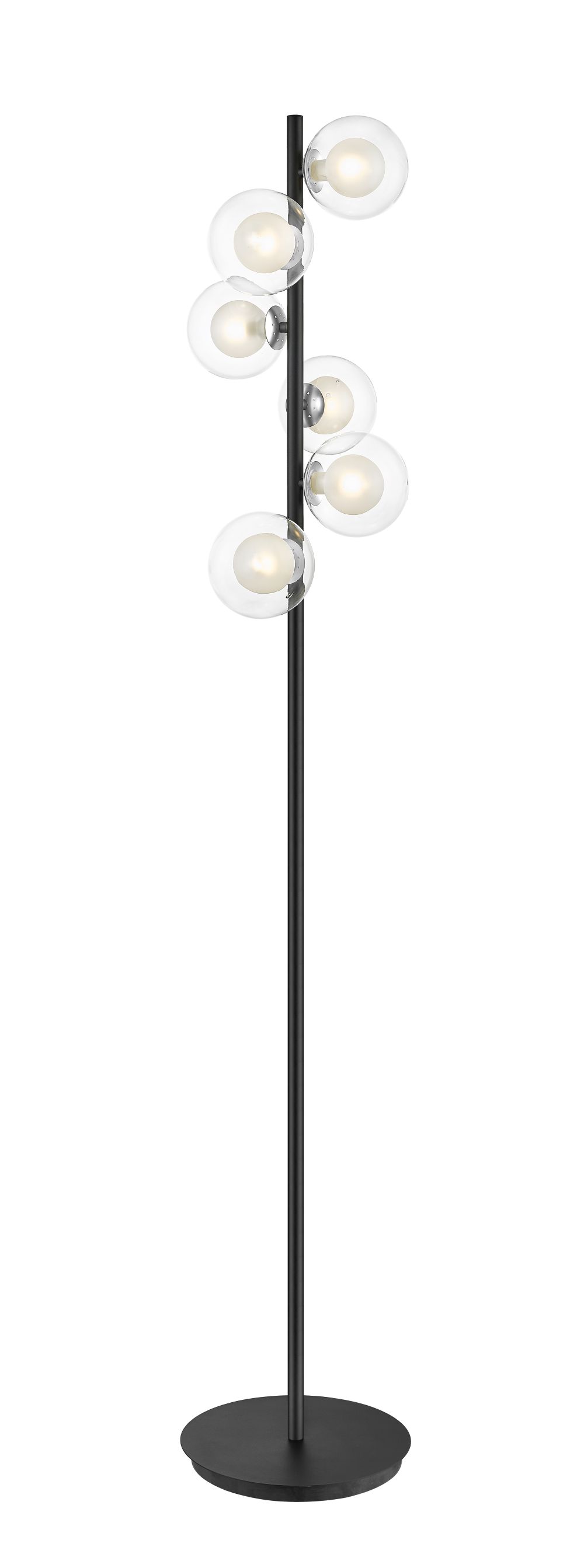 REMY FLOOR LAMP CHROME/MBLK