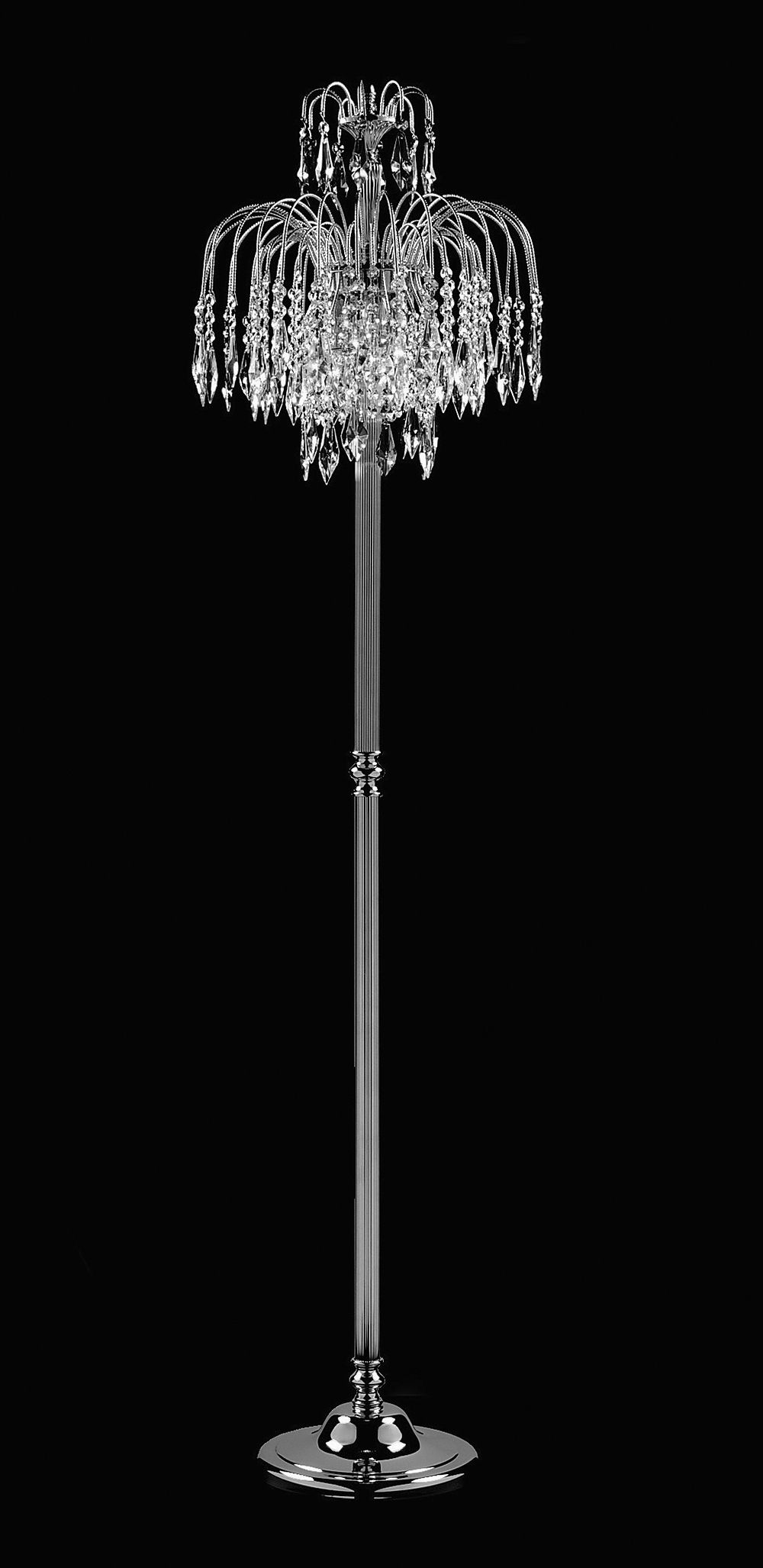 SHOWER FLOOR LAMP ANT. BRASS