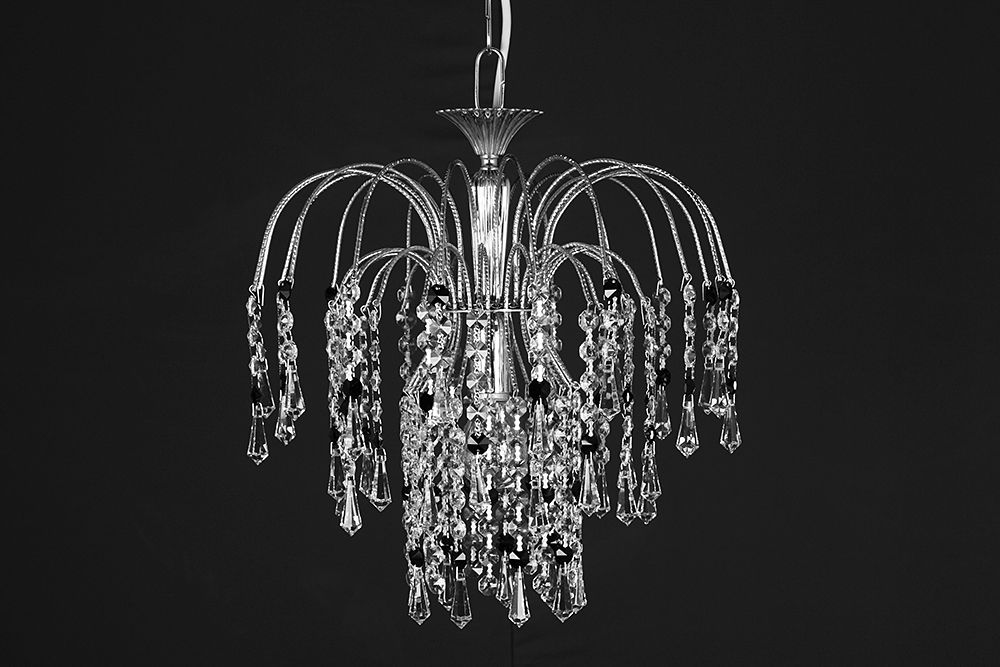 SHOWER BLK/CLR CRYS.FLUSH AB