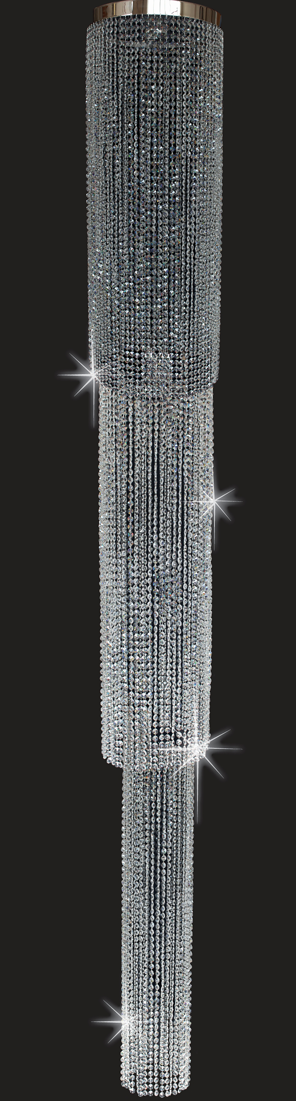 THREE TIERED CRYSTAL BUTTONS